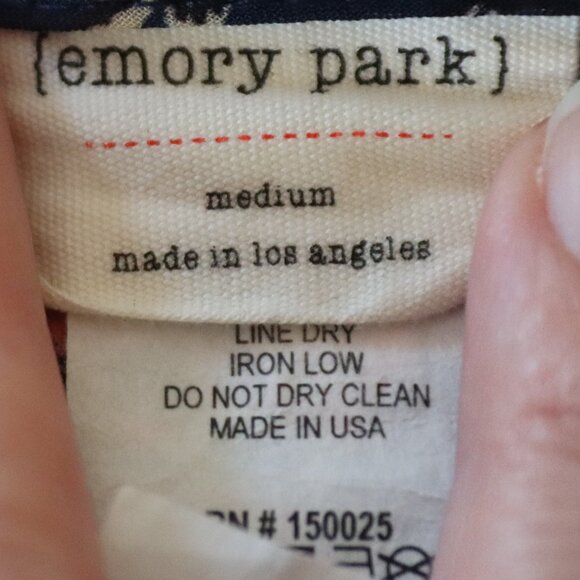 Emory Park Sheer Blue Floral Kimono Style Cover Up Size Medium Swim Beach Summer - Picture 2 of 11